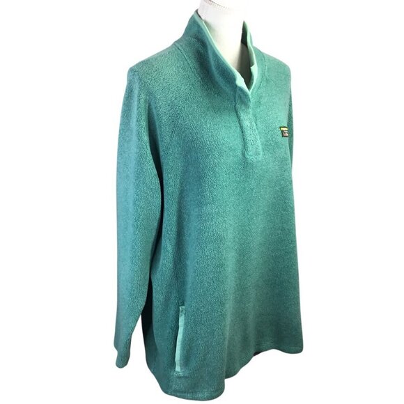 L.L. Bean T Quarter Snap Tumbled Sherpa Fleece Women's Plus 3X Pullover 518991 - Picture 4 of 9